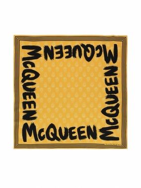 Alexander McQueen Biker Graffiti Scarf